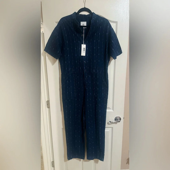 AG Adriano Goldschmied Jeans Women's Blue Emery Rope Belt Cotton Jumpsuit M.